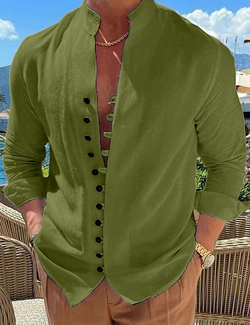 Long-sleeved Shirt Men's Casual Loose Top Mens Clothing