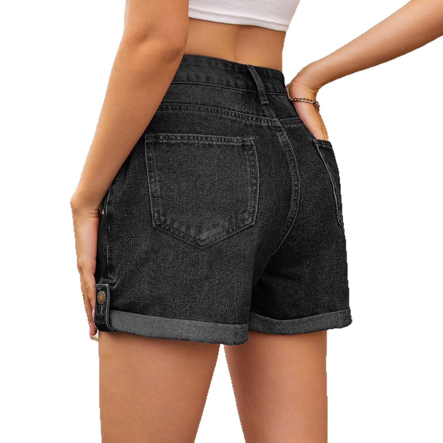 Style denim versatile shorts and hot pants