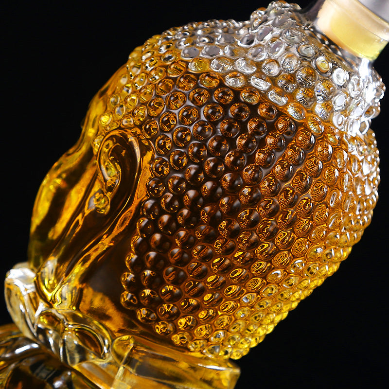 佛头酒瓶 玻璃酒瓶 泡泡酒玻璃瓶
