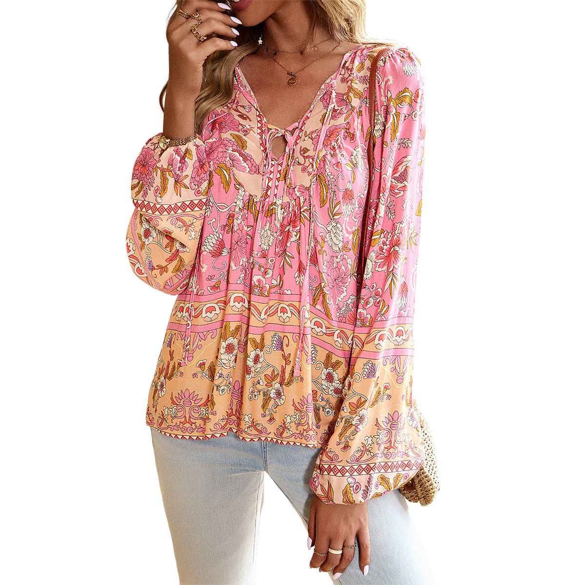 Shirt vacation casual women's long sleeved shirt