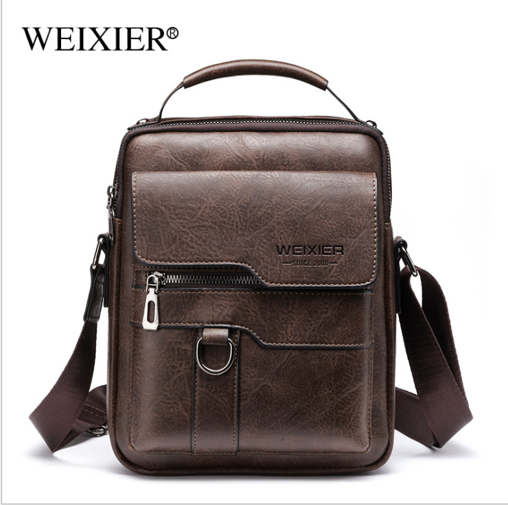 Casual Men Shoulder Bag Vintage Crossbody Bags High Quality Male Bag PU Leather Handbag Capacity Men Messenger Bags Tote Bag