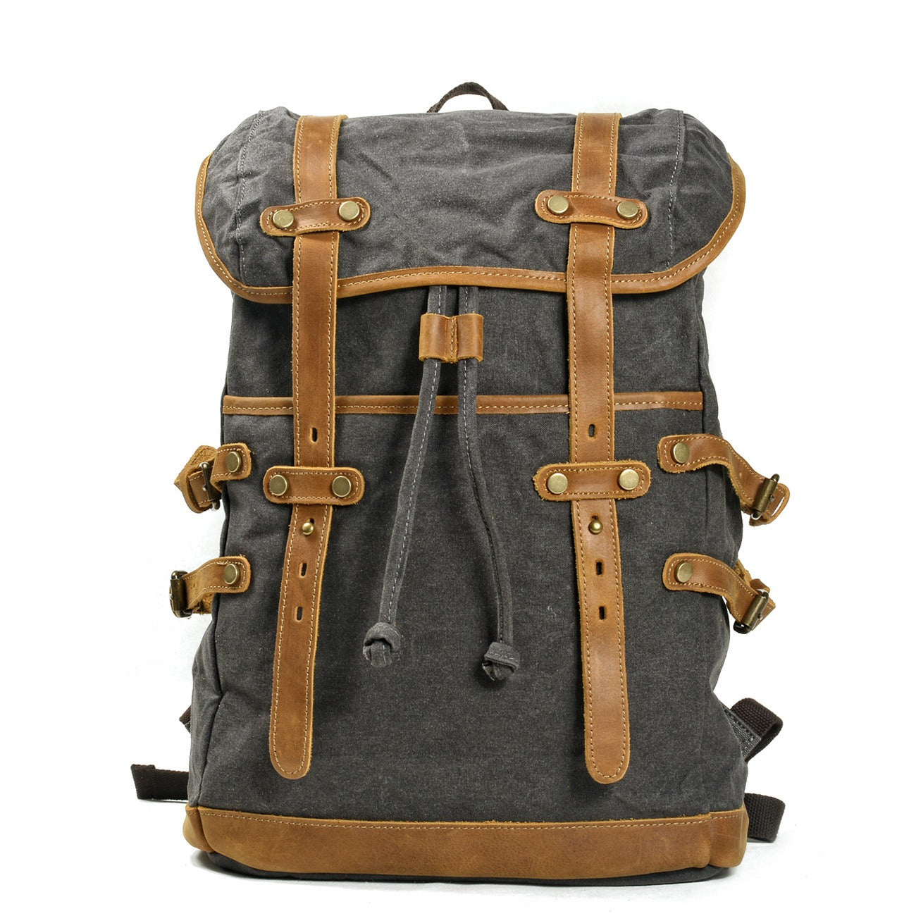 Bolso de lona para hombre, mochila informal de hombro para hombre, bolso de viaje para exteriores impermeable, mochila escolar para estudiantes