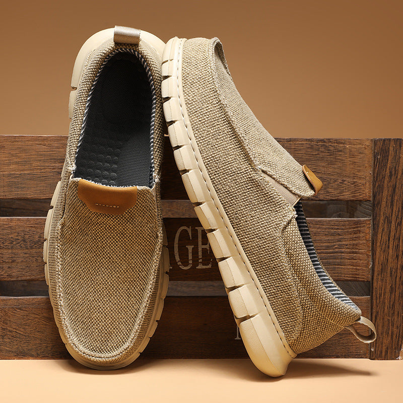 Casual shoes, comfortable one foot fit, loafers, thick soled men's shoes