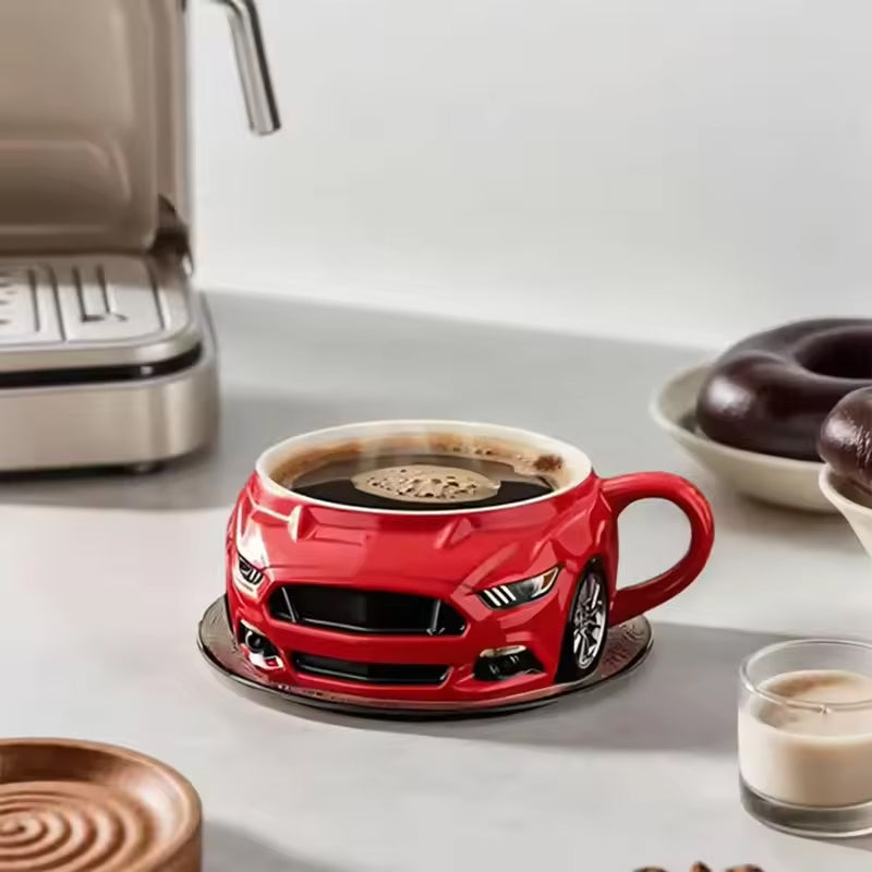Car-Shaped Stainless Steel Coffee Mug – Handmade, Durable, Novelty Office Cup, Ideal Gift for Car Fans