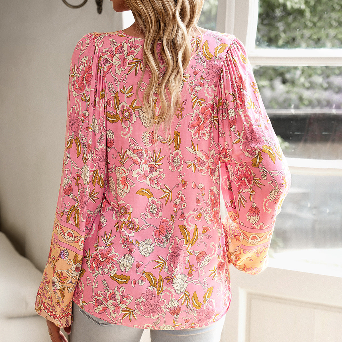 Shirt vacation casual women's long sleeved shirt