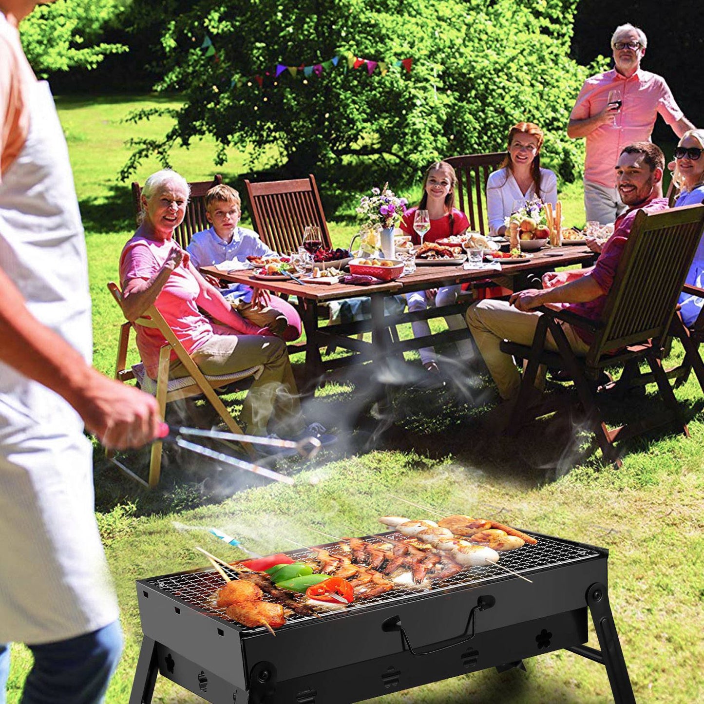 Portable BBQ Grill Foldable Charcoal Grill Camping Garden Outdoor Travel