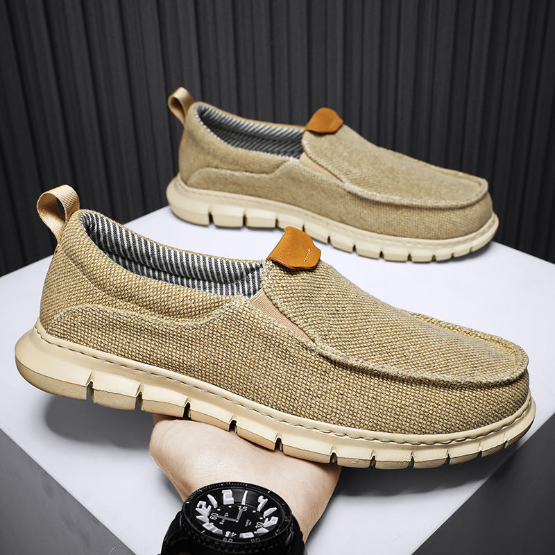 Casual shoes, comfortable one foot fit, loafers, thick soled men's shoes