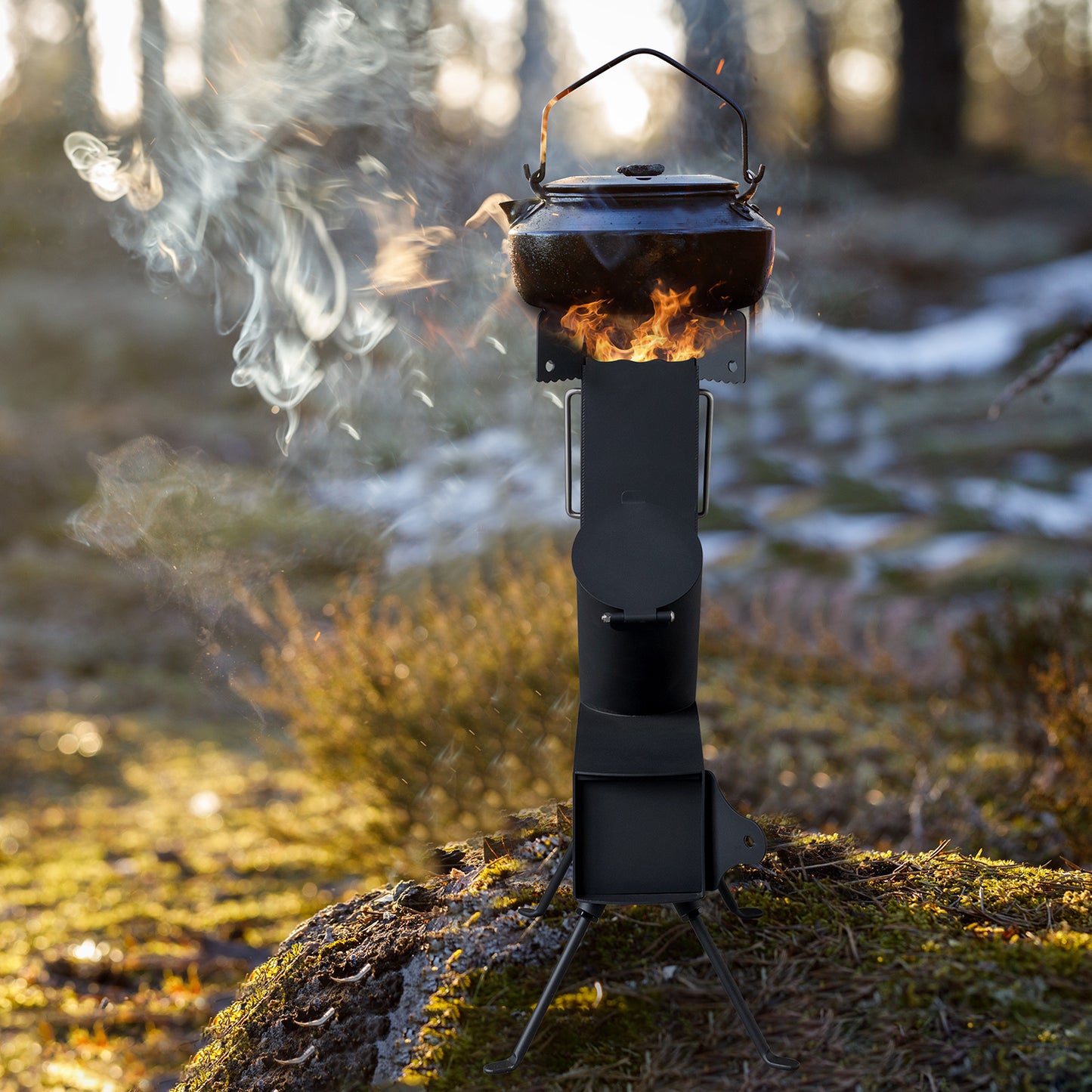Black Wrought Iron Panels, Camping Stove