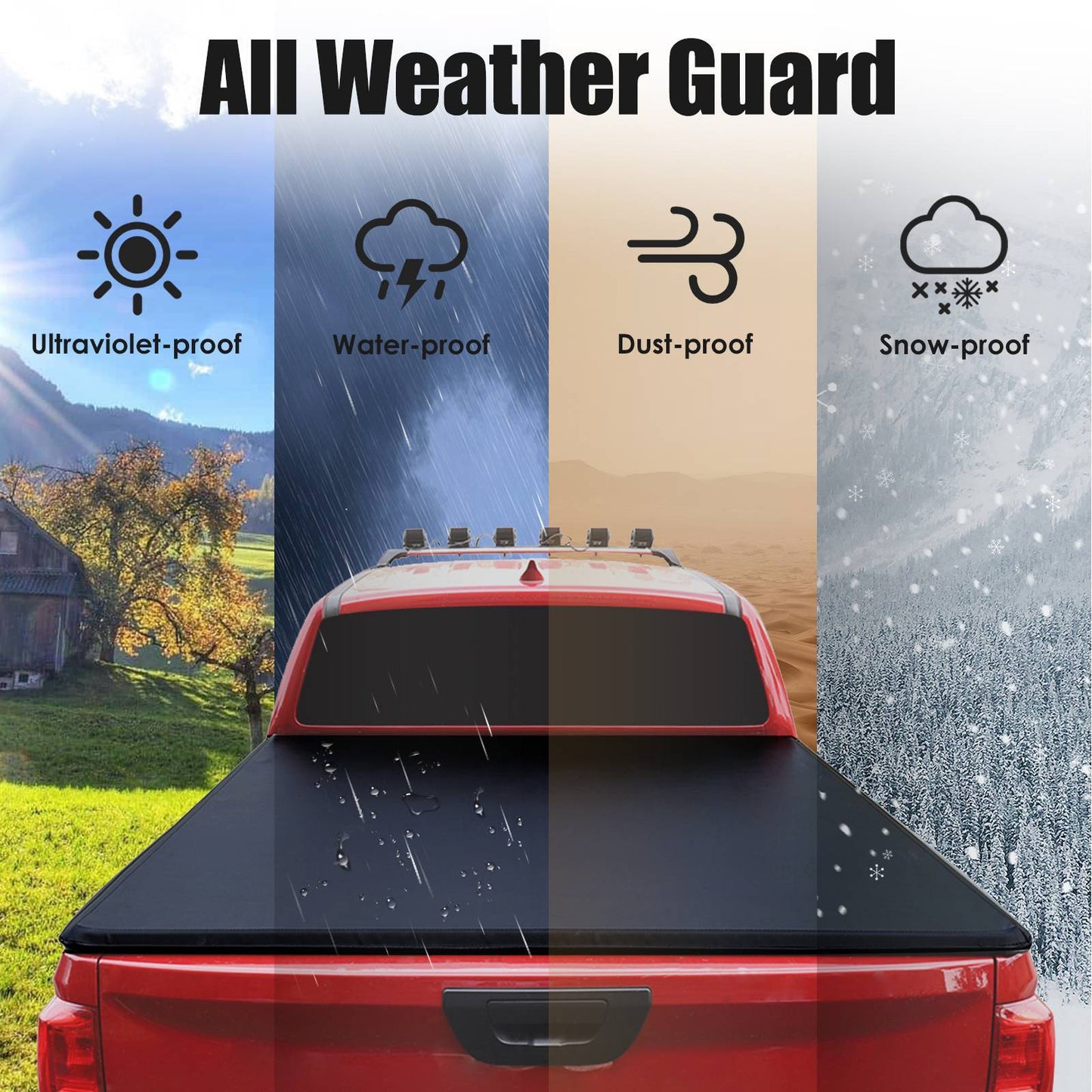 5.8FT Roll-Up Truck Bed Tonneau Cover For 2007-2013 Chevy Silverado GMC Sierra