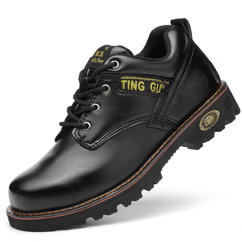 Zapatos con punta de acero para hombre, botas de seguridad para el trabajo, otoño e invierno, para exteriores, calzado de seguridad para el trabajo, calzado de protección antiperforación