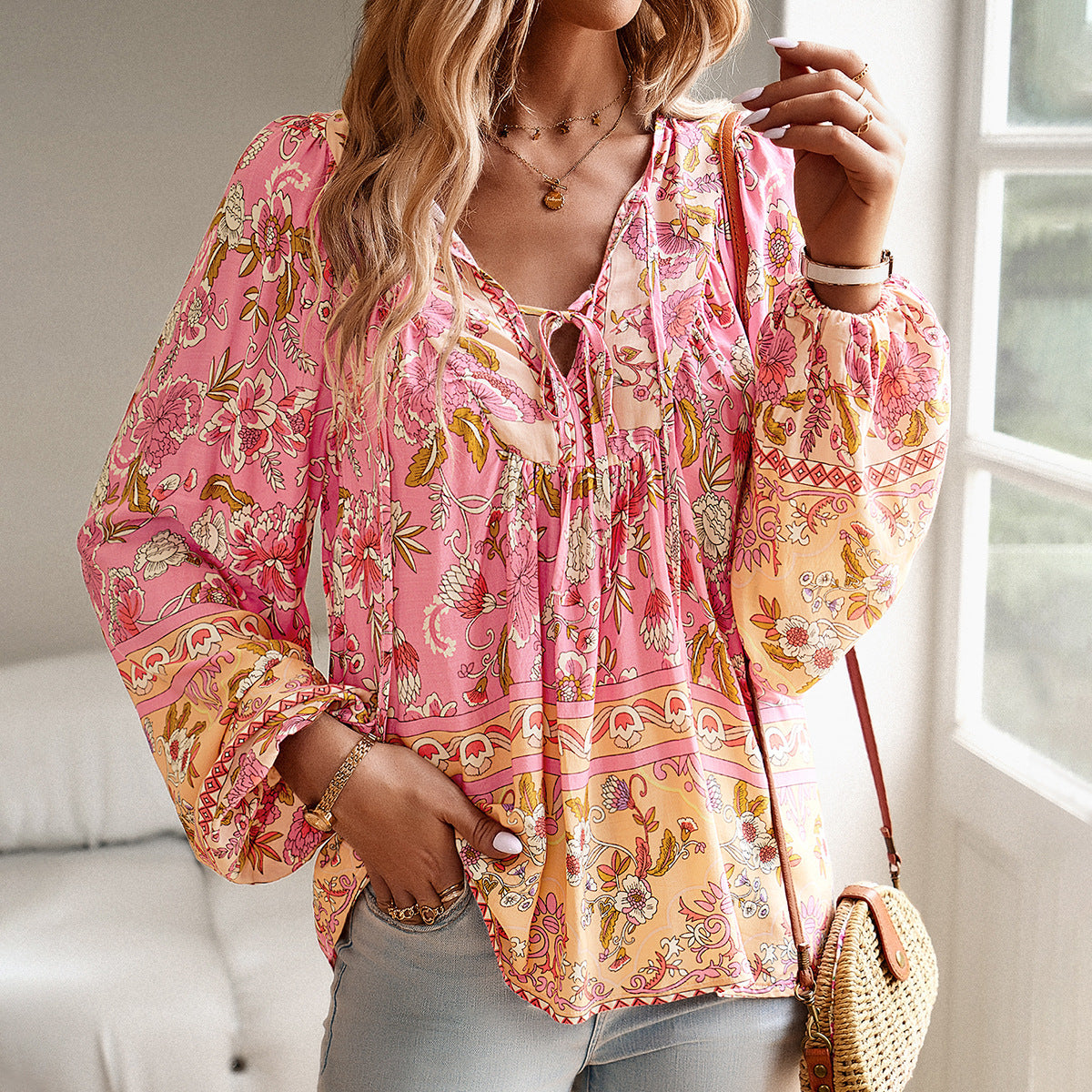 Shirt vacation casual women's long sleeved shirt