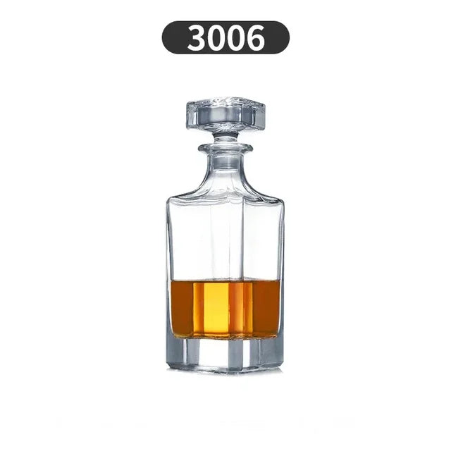 Decantador de whisky de cristal, sin plomo, de lujo, para bar, para fiestas en casa, 750 ml