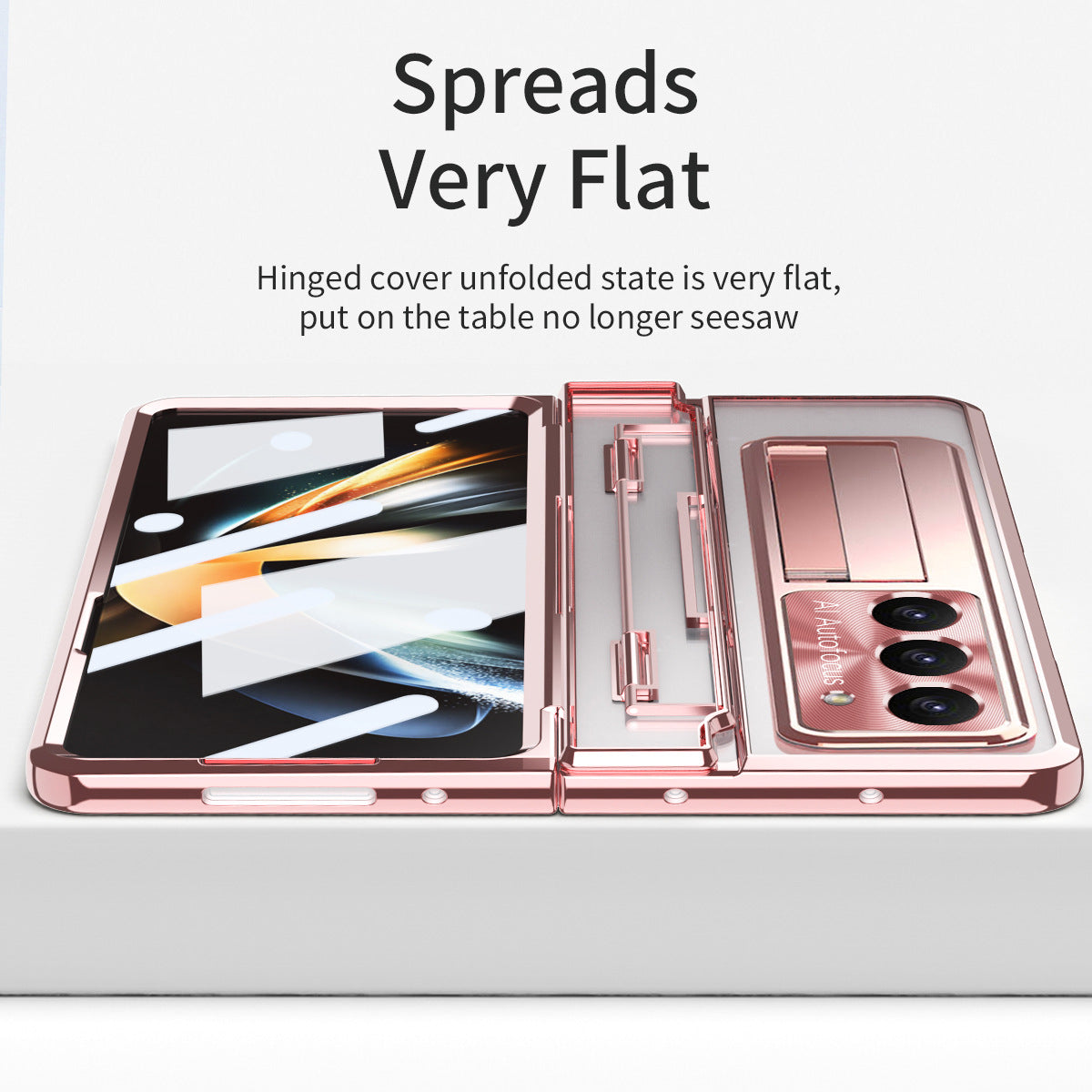 Funda para teléfono Samsung zfold 6 FOLD5 con bisagra plana y ranura para bolígrafo plegable, cubierta protectora con película de lente galvanizada W23 adecuada