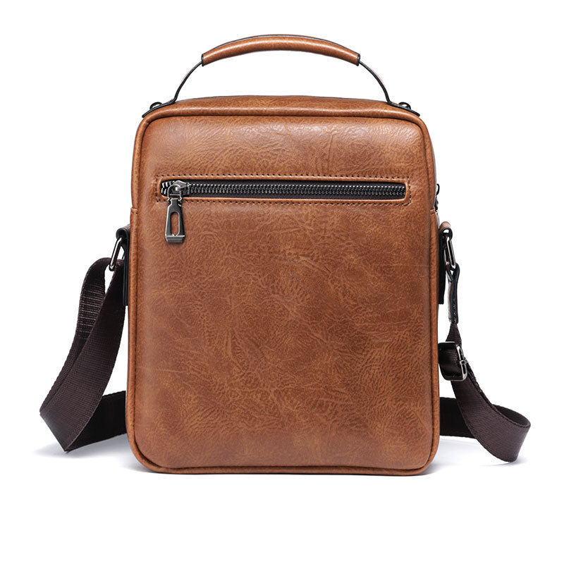 Casual Men Shoulder Bag Vintage Crossbody Bags High Quality Male Bag PU Leather Handbag Capacity Men Messenger Bags Tote Bag