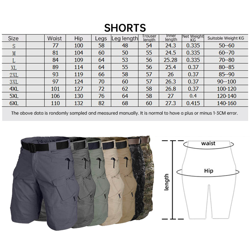 Shorts, tactical cargo, enduro