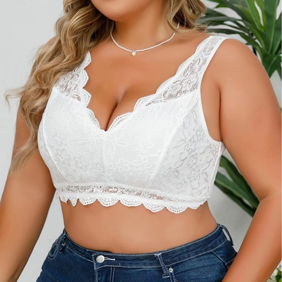 Oversized lace bra lingerie thin full cup design no steel rim anti sagging and breast collection