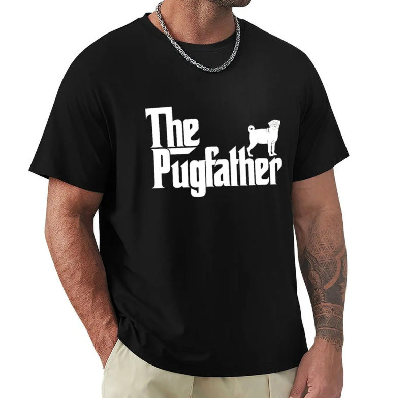Men's Patterned Casual Crew Neck Short-Sleeve T-Shirt for Spring