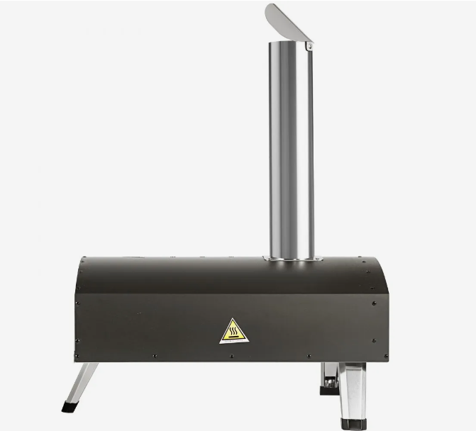 Outdoor Oven 12-inch Pellet and Charcoal Fired Maker, Portable Outside Stainless Steel Grill with Pizza Stone, Waterproof Cover, Shovel, Wood Burner for Backyard Camping