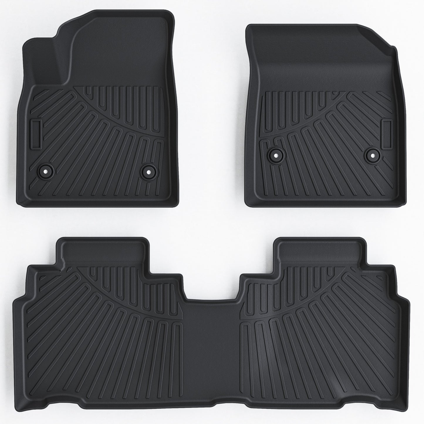 Floor Mats & Trunk Mat Compatible For Cadillac Lyriq 2023-2024,All Weather Anti-Slip TPE Rubber Waterproof Non-Slip Design Protect 2 Rows Set Car Floor Liners With Cargo Liners Accessories