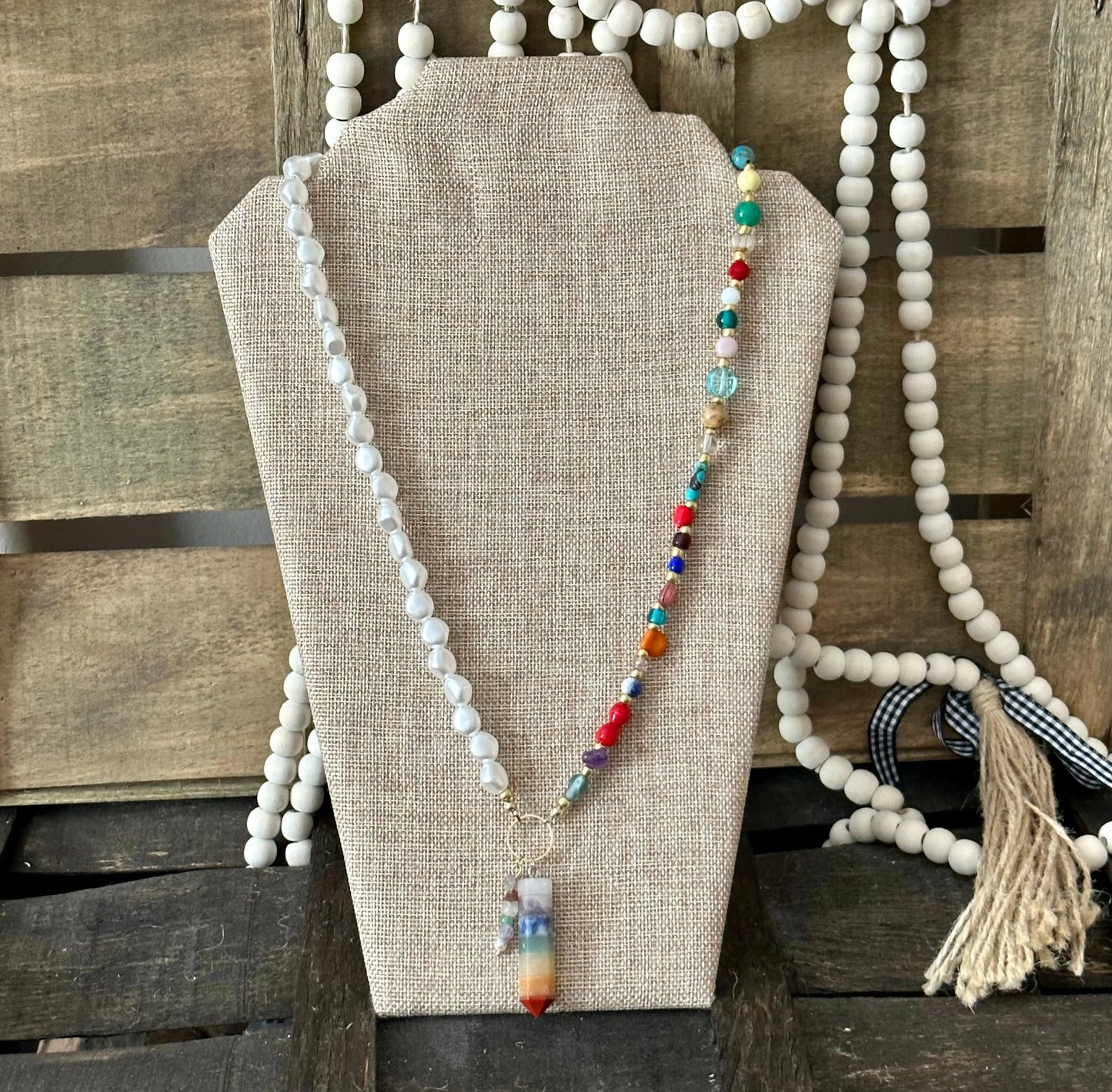 脉轮灵感手工串珠项链