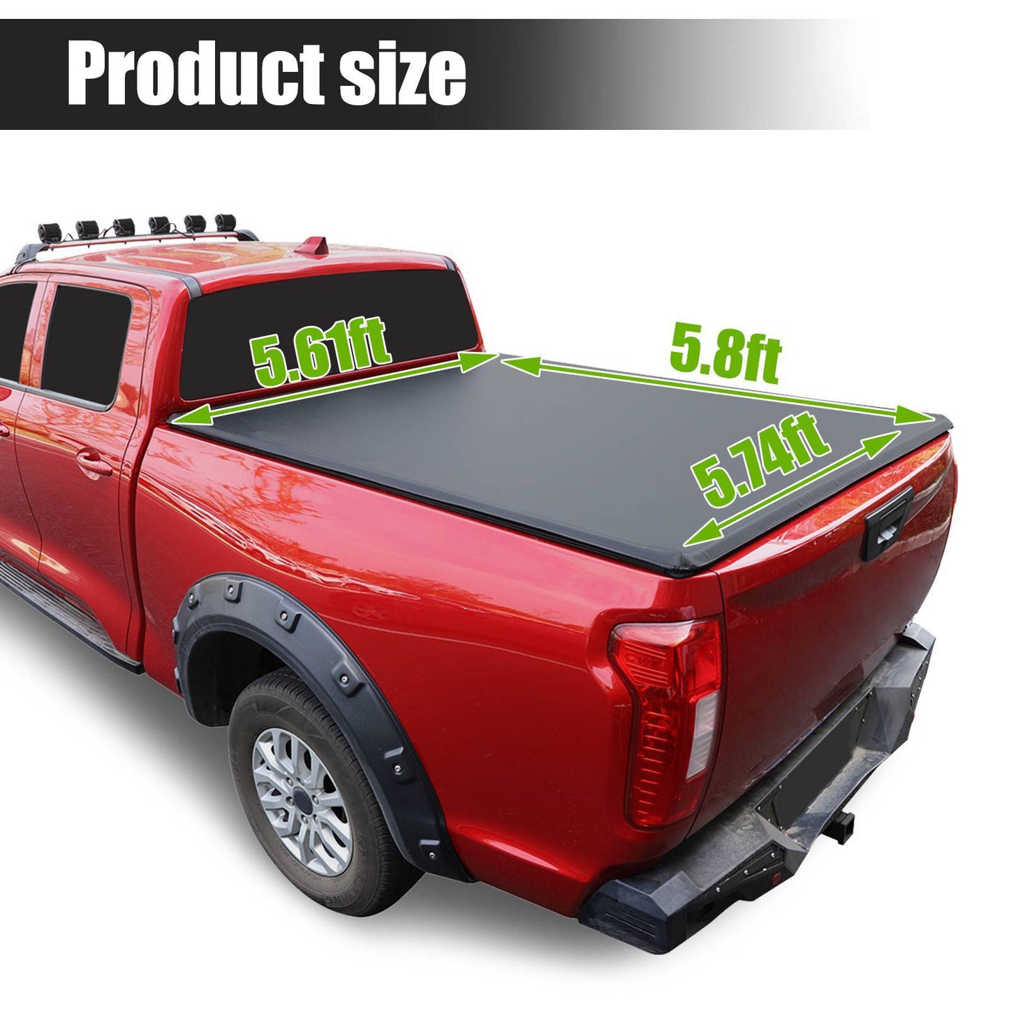 5.8FT Roll-Up Truck Bed Tonneau Cover For 2007-2013 Chevy Silverado GMC Sierra