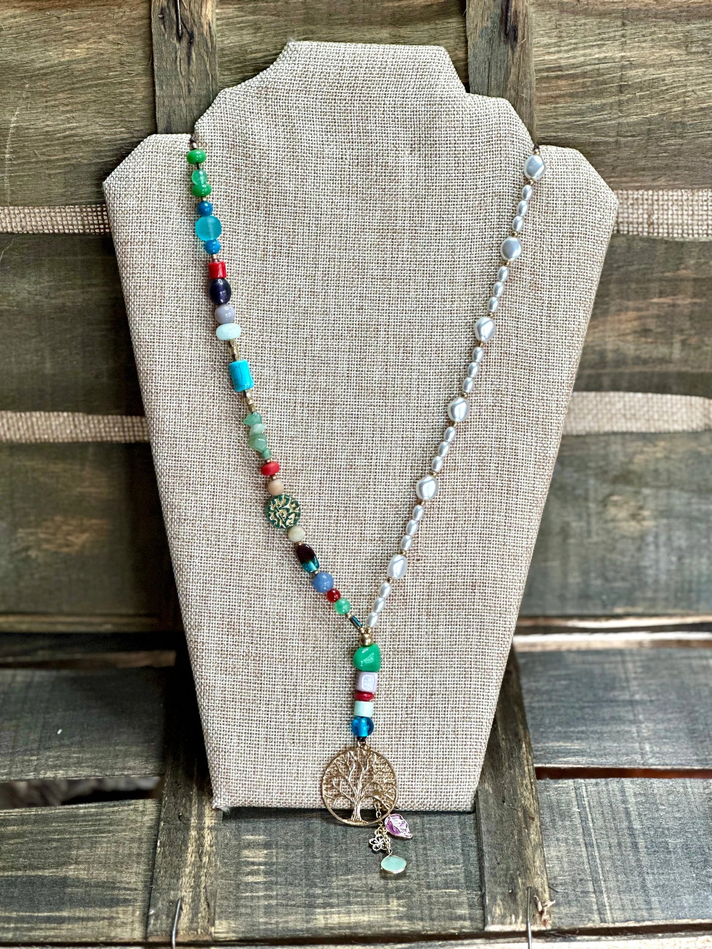 生命之树脉轮灵感项链串珠独特