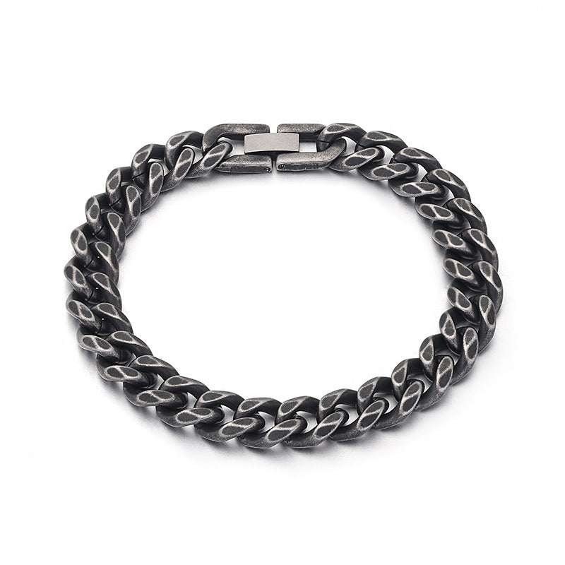 Pulsera minimalista de acero inoxidable de moda para hombres y mujeres