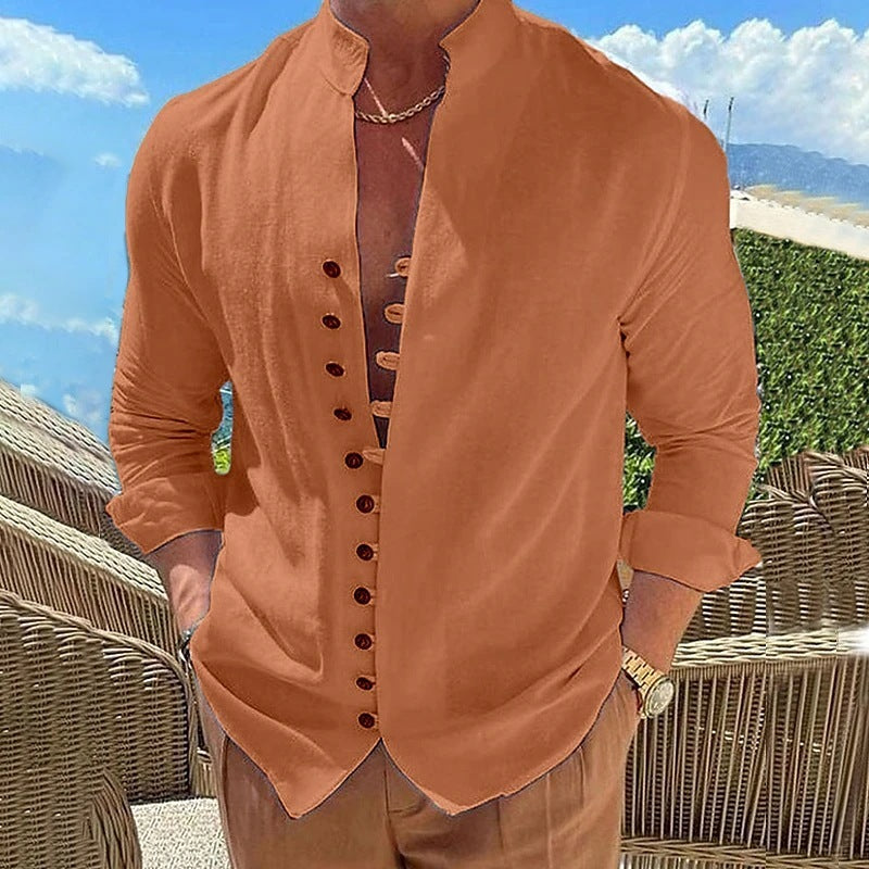 Long-sleeved Shirt Men's Casual Loose Top Mens Clothing