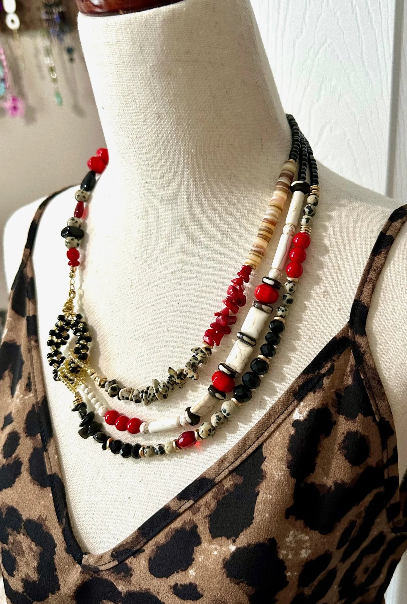 精致多层串珠项链 工匠制作