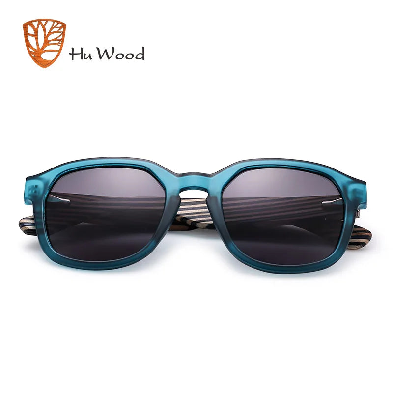 HU WOOD Polarized Sunglasses for Men Wood Sunglasses Travel Bamboo Sunglass