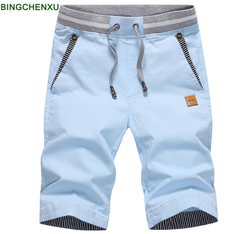 Linen Mens Shorts Newest Summer Casual Shorts Men Cotton Fashion Men Short Bermuda Beach Short Plus Size 4XL Joggers Male Hot