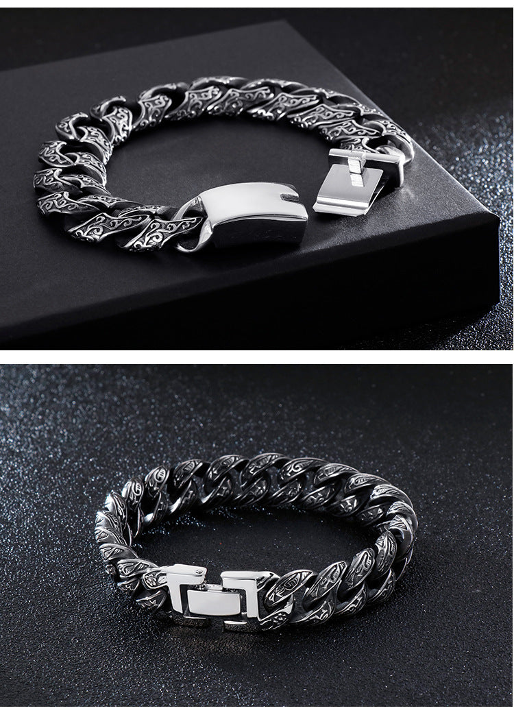 Link Chain Bracelet Punk Stainless Steel