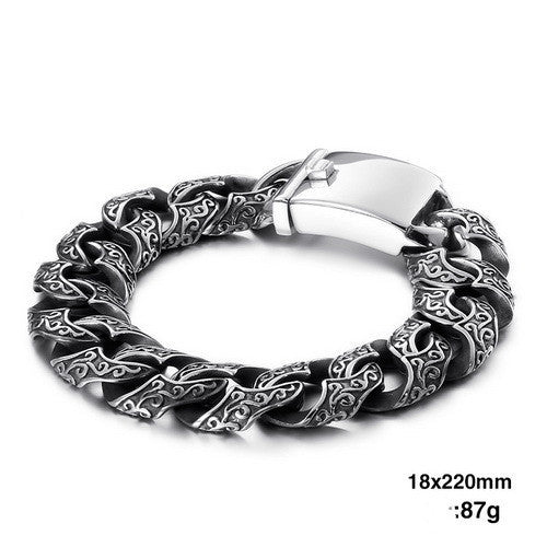 Link Chain Bracelet Punk Stainless Steel