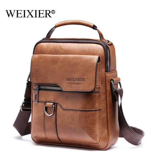 Casual Men Shoulder Bag Vintage Crossbody Bags High Quality Male Bag PU Leather Handbag Capacity Men Messenger Bags Tote Bag
