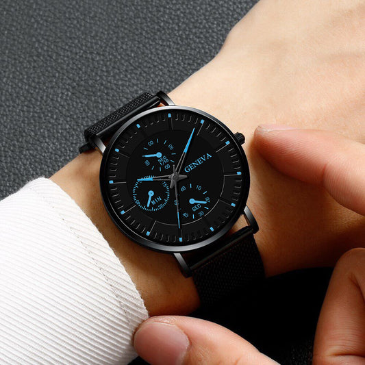 Fashion Watch Men's Mesh Strap Simple