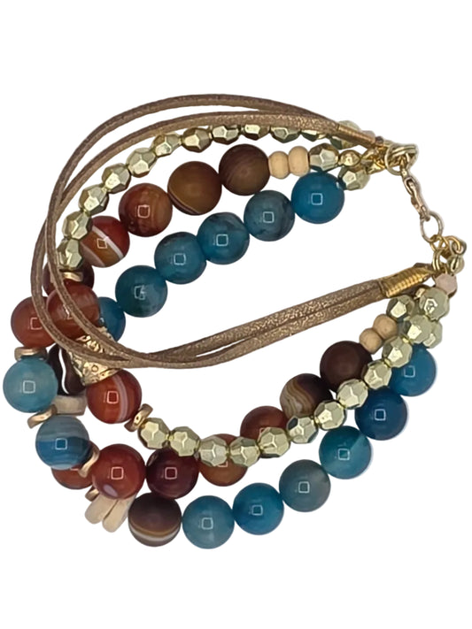 Elegant multi-layer beaded bracelet
