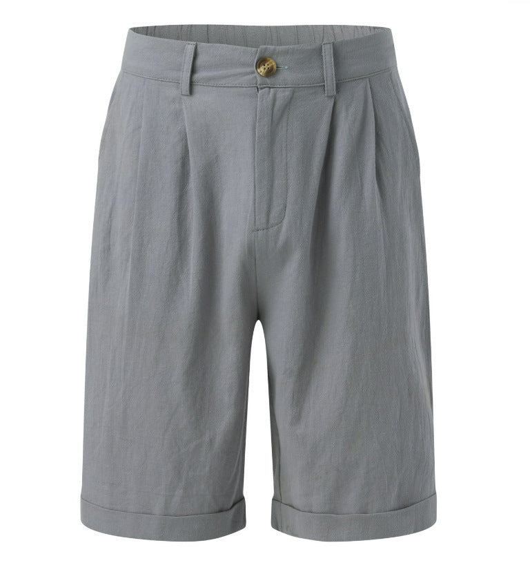 Men's Pleated Pocket Straight Leg Shorts