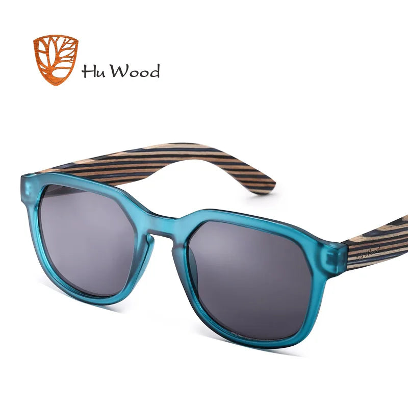 HU WOOD Polarized Sunglasses for Men Wood Sunglasses Travel Bamboo Sunglass