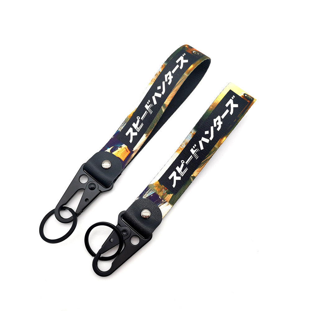 Car JDM Modified Culture Drift Expert Initial D Climbing Button Carabiner Olecranon Keychain Pendant