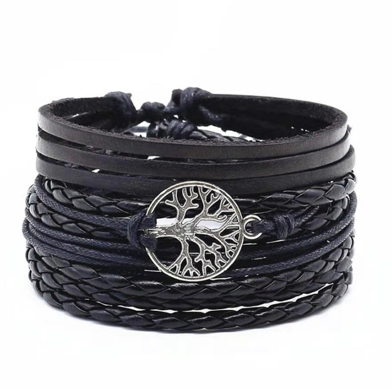 Men's Leather Vintage Braided Bracelet