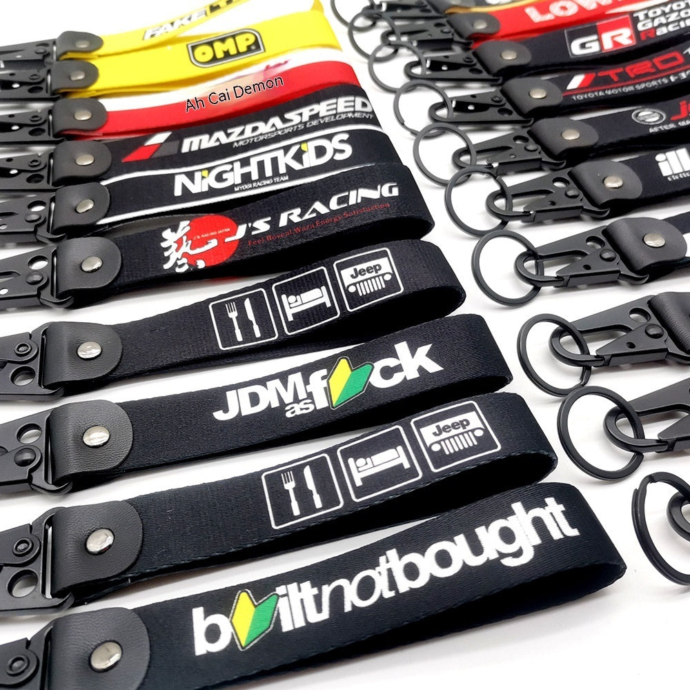 Car JDM Modified Culture Drift Expert Initial D Climbing Button Carabiner Olecranon Keychain Pendant