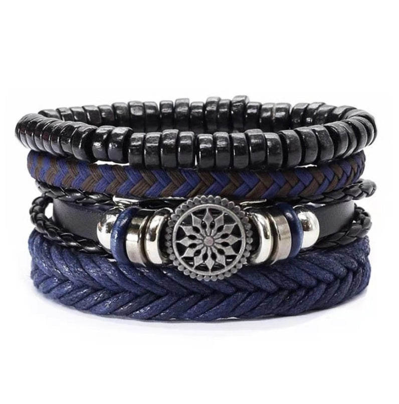 Men's Leather Vintage Braided Bracelet