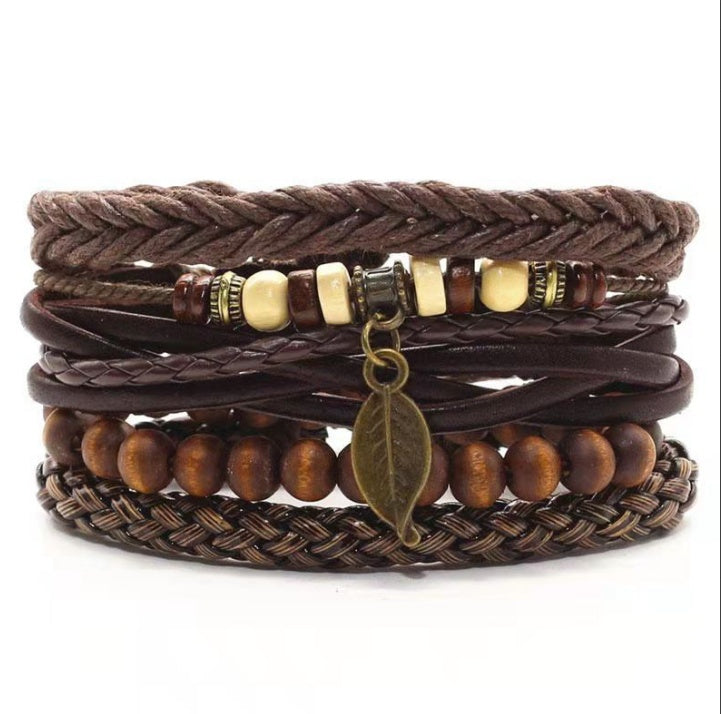 Men's Leather Vintage Braided Bracelet