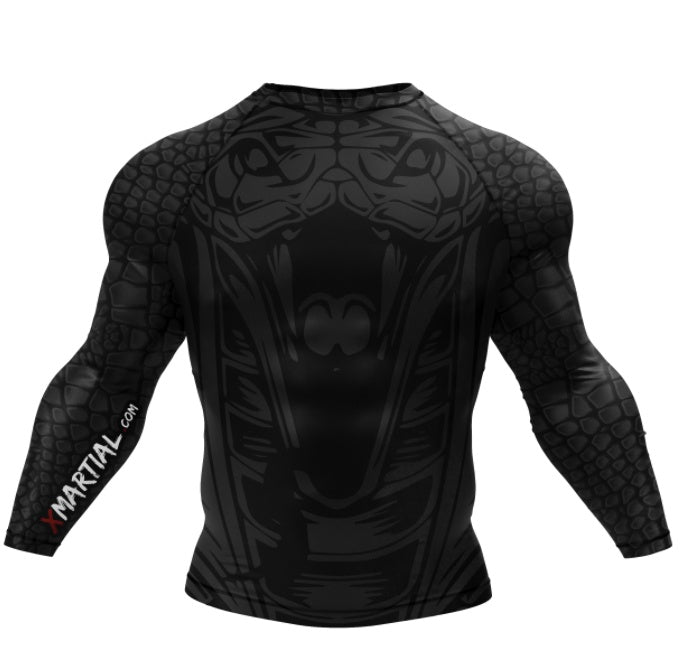 VIPER GREY LONGSLEEVE COMPRESSION T-SHIRT - XMARTIAL