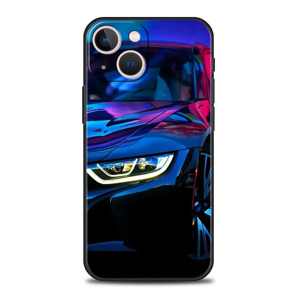 Suitable for iPhone Japanese blue red JDM sports car phone case