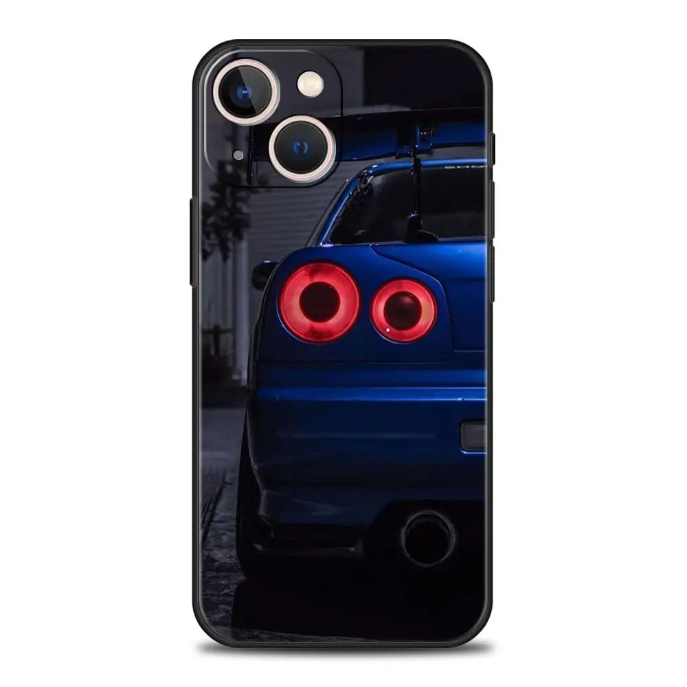 Suitable for iPhone Japanese blue red JDM sports car phone case