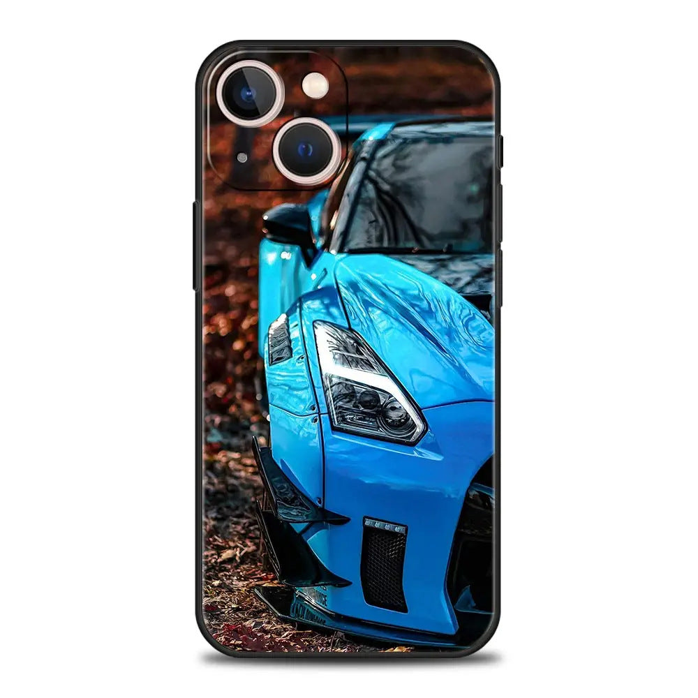 Suitable for iPhone Japanese blue red JDM sports car phone case