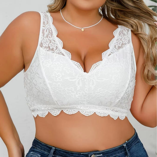 Oversized lace bra lingerie thin full cup design no steel rim anti sagging and breast collection