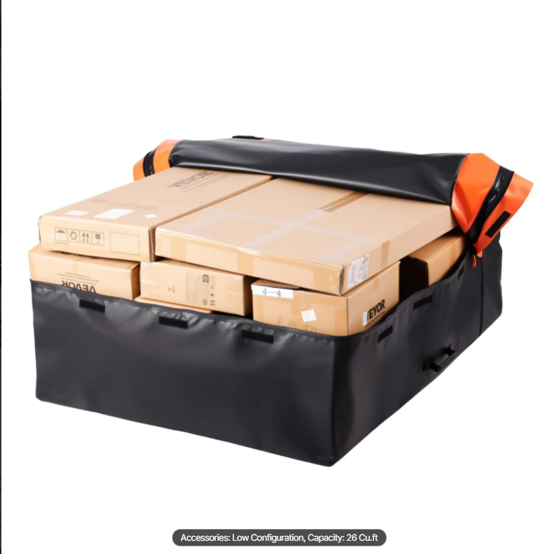 VEVOR Truck Bed Cargo Bag, Waterproof 840D PVC, 51.18 x 40.16 x 21.85 in (26 Cubic Feet), Heavy Duty Cargo Bag for Truck Bed with 4 Bungee Cords with Hooks, Fits a Variety of SUV and Pickup Trucks