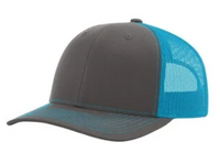 Richardson 112 Gray/Neon Blue